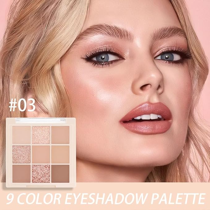 CAKAILA Nude Pink Beige Eyeshadow Palette,Natural Eye Shadow Make Up Pallets for Women,Neutral Small Cream Light Colors Eyeshadow Palette Long Lasting Naturing-Looking,Vegan