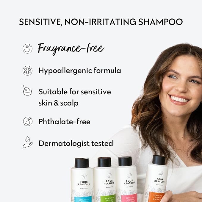 No Nothing Sensitive Shampoo for Color Treated Hair – Fragrance Free Shampoo for Colored Hair – Hypoallergenic, Paraben Free, Vegan & Non Toxic – Color Safe Shampoos – Protecting & Shine – 10.14 fl oz