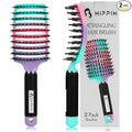 Hair Brushes for Women 2 Pack, HIPPIH Detangler Hair brush for Adult & Kids’ Wet or Dry Hair, Boar Bristle Hair Brush Getting Knots Out without Pain Adds Shine and Makes Hair Smooth