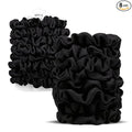 Satin Scrunchies for Women – 8PCS Blush & Brown Silk Hair Ties Set – No Crease, Frizz-Free, Gentle Elastic Hair Bands, Soft & Stylish Everyday Hair Accessories Gifts