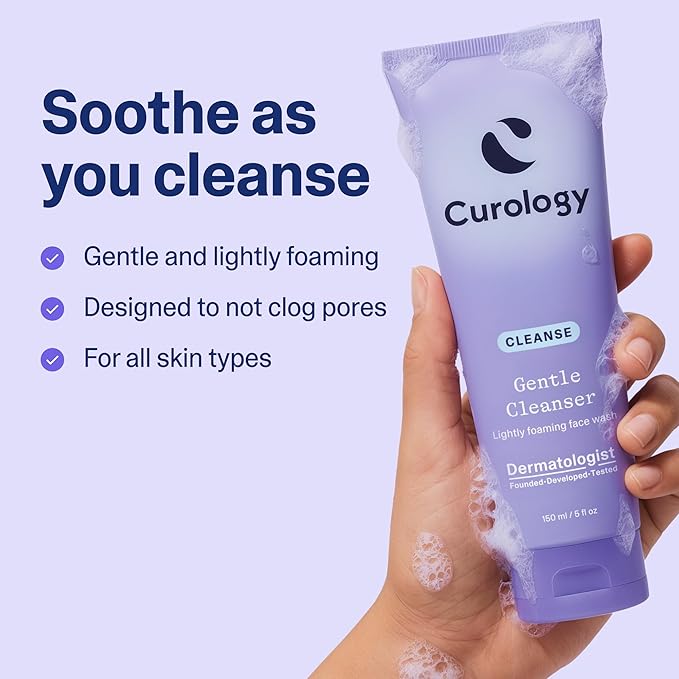 Curology Gentle Facial Cleanser, Hydrating Foaming Face Wash, for Sensitive, Dry or Oily Skin Types, 5 fl oz
