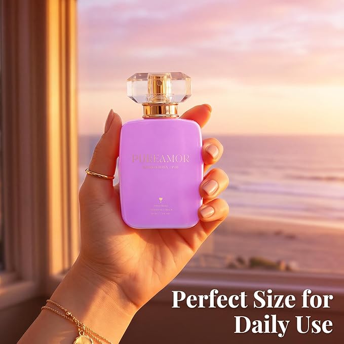 PUREAMOR Pheromone Perfume for Women, Balboa Rosa Extrait de Parfum - Long Lasting Romantic Floral Scent, 30% High Concentration, Full Size Fragrance Spray, 1.0 oz / 30 ml