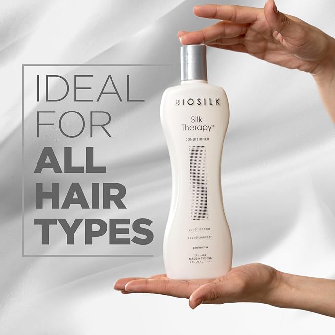 BioSilk Silk Therapy Conditioner, Moisturizes & Conditions Hair For Incredible Shine, Sulfate, Paraben, & Cruelty-Free, 7 Oz