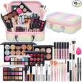 Pomcral All In On Makeup Kit Makeup Set For Teens, Women, Girl and Beginners Includes Eyeshadow Concealer Palette Lip Gloss Set Lipstick Eye Pencil Makeup Brushes