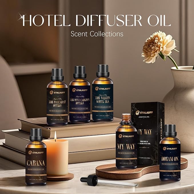 Cabana Hotel Diffuser Oil | Aromatherapy Fragrances Inspired by 5-Star Hotels | Luxurious Scents, Premium Fragrance Oil Blend for Waterless Diffusers and Crafting - 100ml, 3.38 fl oz
