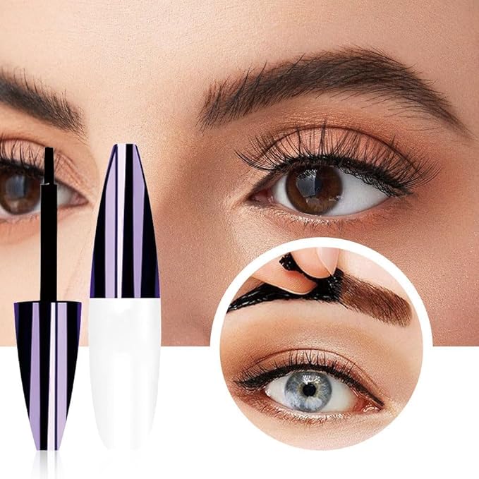 Easy Peel-Off Eyebrow Gel, 2025 New Tattoo Eyebrow Gel Easy Peel Off for Women, Upgrade Eyebrow Tattoo Peel Off, Transfer-proof Eyebrow Gels Waterproof for All Skin Types (Dark Brown)