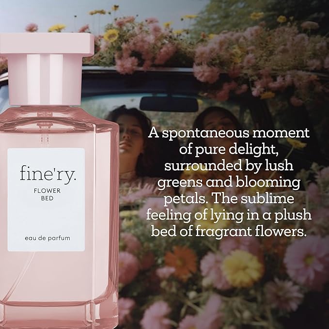 Fine'ry Flower Bed Eau De Parfum & Body Mist Gift Set | Floral & Sweet Notes Of Lush Peony & Green Apple | Fine Mist Spray & Perfume For Women | Fragrance Layering Duo (2oz + 5oz)