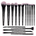 Makeup Brushes, MAANGE 18 Pcs Premium Synthetic Make up Brushes Set Soft Foundation Powder Eyeliner Eye Shadow Makeup Brush Set Professional (Black)