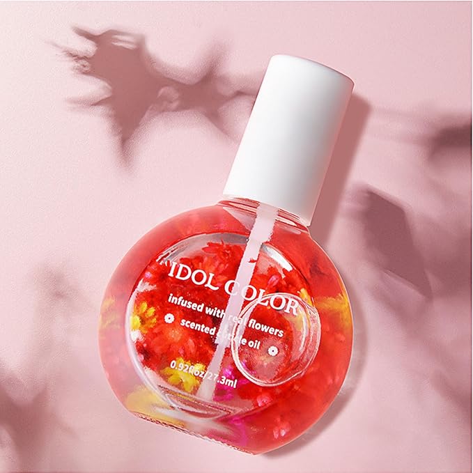 Flowery Scented Cuticle Oil, Infused with Real Flowers, Cuticle Revitalize Oil, Nail Oil For Growth And Strength, Cuticle Remover - Nail Strengthener - Cuticle Softener (0.92 fl.oz, Spring Bouquet)