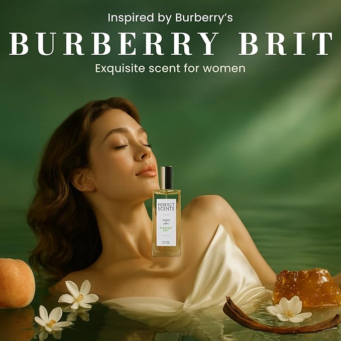 Perfect Scents Fragrances, Inspired by Burberry’s Burberry Brit, Women’s Eau de Toilette, CLEAN, Vegan, Paraben-Free, Phthalate-Free, Never Tested on Animals, 3.4 Fluid Ounces