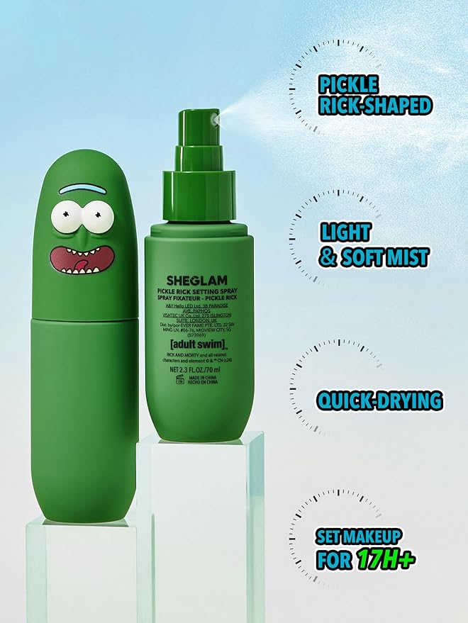SHEGLAM Pickle Rick Setting spray Long-Lasting Face Mist Makeup Setting for Perfect Makeup