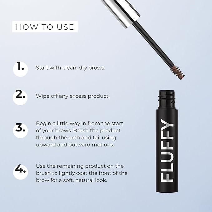 Wunderbrow Fluffy Brow Wax, 16 hour hold, Smudgeproof and Water resistant, Shade: Brunette
