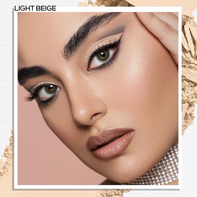 MAKI YIKA Light Beige White Matte Single Eye Shadow Palette for Women, Pigmented White Eyeshadow Powder for Brown Eyes, Color Stay Long Lasting Waterproof Eye Makeup Palette, #8