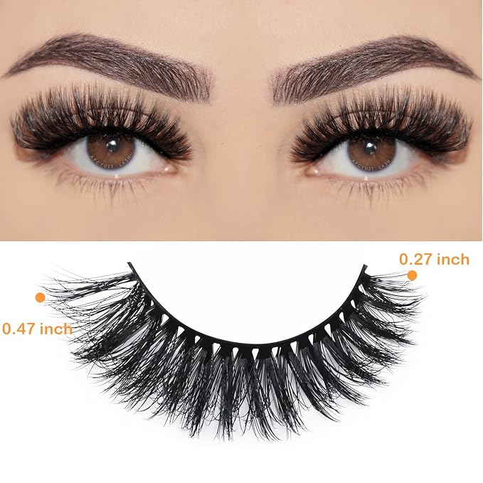 APCYUST Lashes Mink Bulk 30 Pair Wholesale Lashes 5D Fluffy Eyelashes Wholesale Faux Mink Eyelashes Natural Medium Length Fake Lash with Portable Pack (Flare V 30 Pairs)