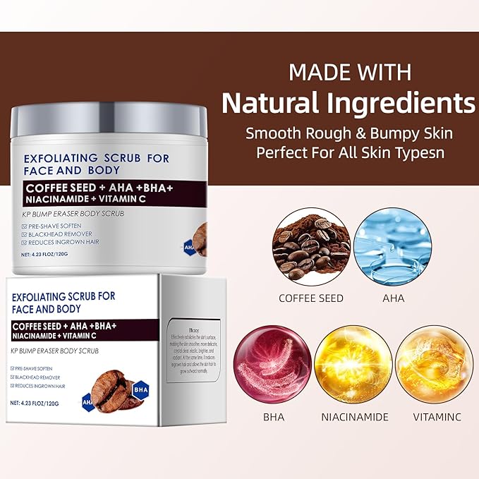 Yellow Peeling Oil Extra Strength Exfoliating Solution for Body - Dark Skin KP Bump Eraser Body Scrub Ingrown Hair Keratosis Pilaris Treatment