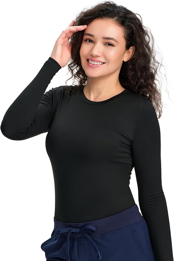 COZYFIT Scrub Undershirts Long Sleeve Women - Underscrub Comfort Tee