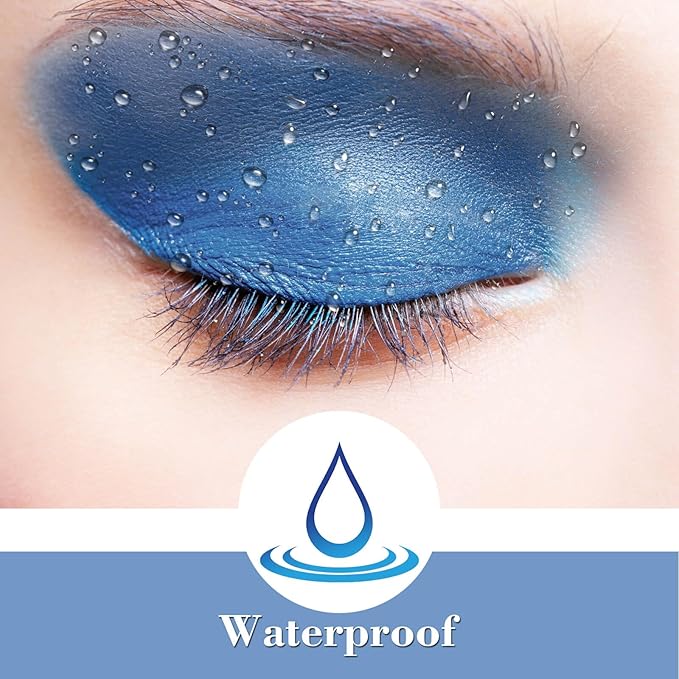 MEICOLY Single Blue Eyeshadow with Mirror and Mini Brush,Matte Halloween Sally Avatar Makeup Eye Shadow Powder,Waterproof Eyeshadow Palette,Talc-Free,High Pigment,Long Lasting Eye Makeup