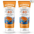 Badger Kids Mineral Sunscreen Cream SPF 40, 98% Organic Ingredients, Zinc Oxide Sunscreen for Kids Face & Body, Water Resistant, Reef Friendly, Hawaii Approved Sunblock, 2.9 fl oz, 2-Pack