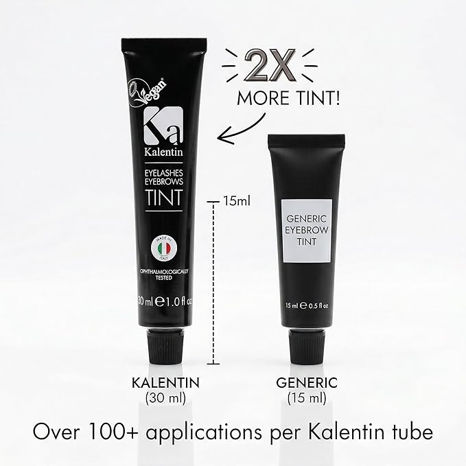 Professional Kalentin Eyebrow Color 2-Pack Plus 2-Developers (Brown)