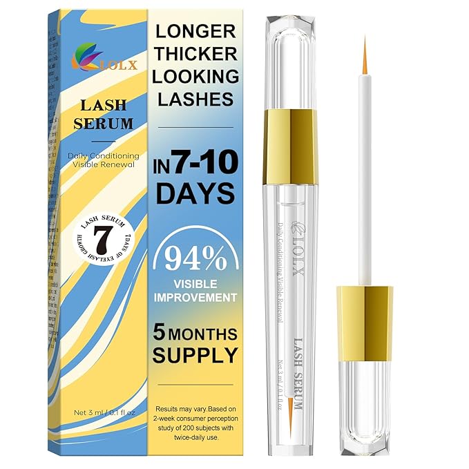 Lash Serum for Eyelash Growth, Peptide Infused Eyelash Serum - Visible Results in 7 Days Eyelash Growth Serum to Boost Longer Fuller and Thicker Looking Lashes for Sensitive Eyes, 3mL (3 mL)