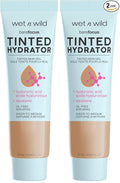 wet n wild Bare Focus Tinted Hydrator Tinted Skin Veil, Lightweight Buildable Coverage with Hyaluronic Acid & Vegan Squalane, Semi-Matte Finish, Cruelty-Free - Medium Tan (Pack of 2)