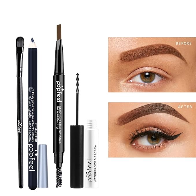 Eye Makeup Kits for Women, Eye Makeup Set for Beginners, Mother's Day Makeup Gifts for Women Girls, Makeup Essential Bundle Includes Eyebrow Pencil, Eyeliner Pen, Mascara, Eyeshadow Palette,Brushes