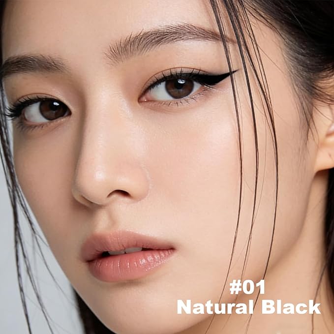 Ultra Fine Liquid Eyeliner Pen, Slim Precision Tip for Winged & Inner Corner Lines, Waterproof Smudge-Proof Quick-Drying, Long-Lasting All-Day Smooth Lightweight Black Eyeliner（2pcs）