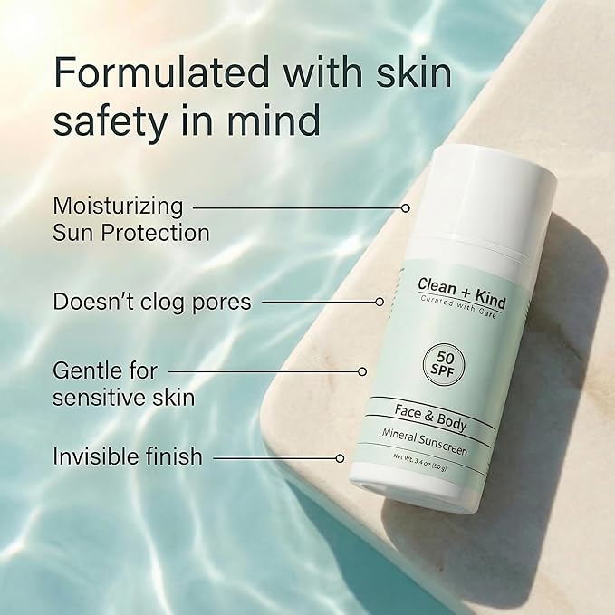 Tallow Sunscreen SPF 50 — Travel Size Mineral Sport Sunblock, Non-Nano Zinc Oxide, Reef-Safe, 80 Min Water-Resistant Body Protection (3.4 oz)