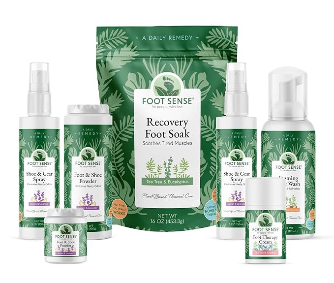 Foot Sense Tea Tree Oil Foaming Foot & Body Wash – Natural Therapeutic Foaming Soap for Smelly Feet, Nails & Skin - Clean, Refresh & Deodorize - Bath Essentials for Daily Use, 6.5oz
