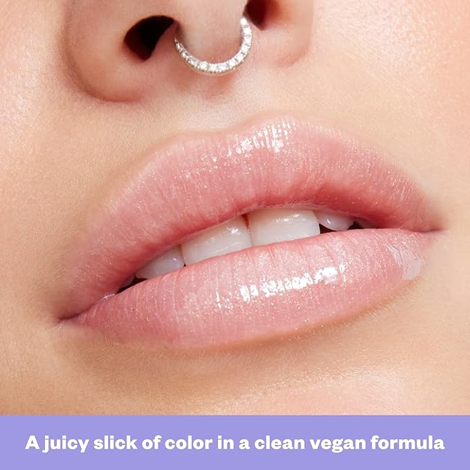 Kosas Wet Lip Oil Gloss - Hydrating Lip Plumping Treatment with Hyaluronic Acid & Peptides, Non-Sticky Finish (Unzipped)