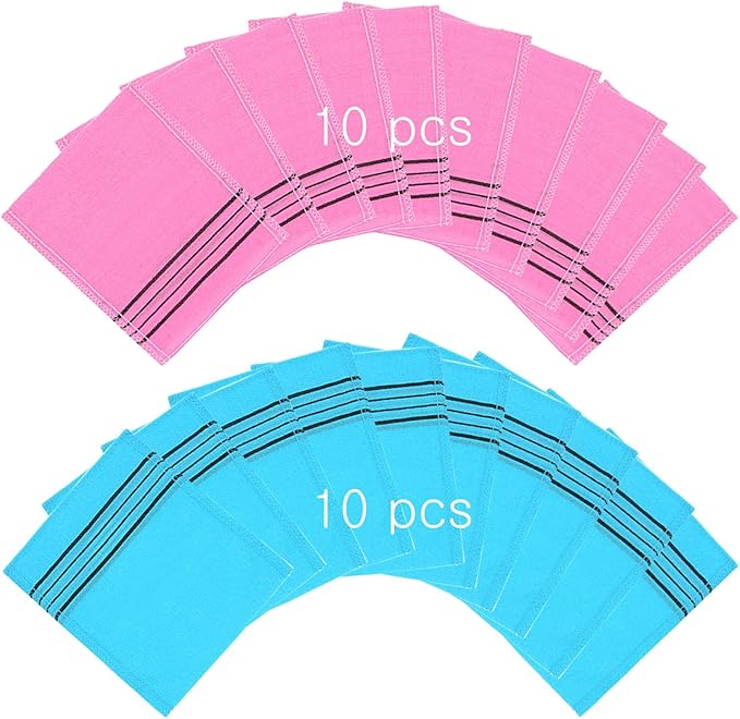 Korean Exfoliating Body Scrubber for Shower (blue10 pink10)