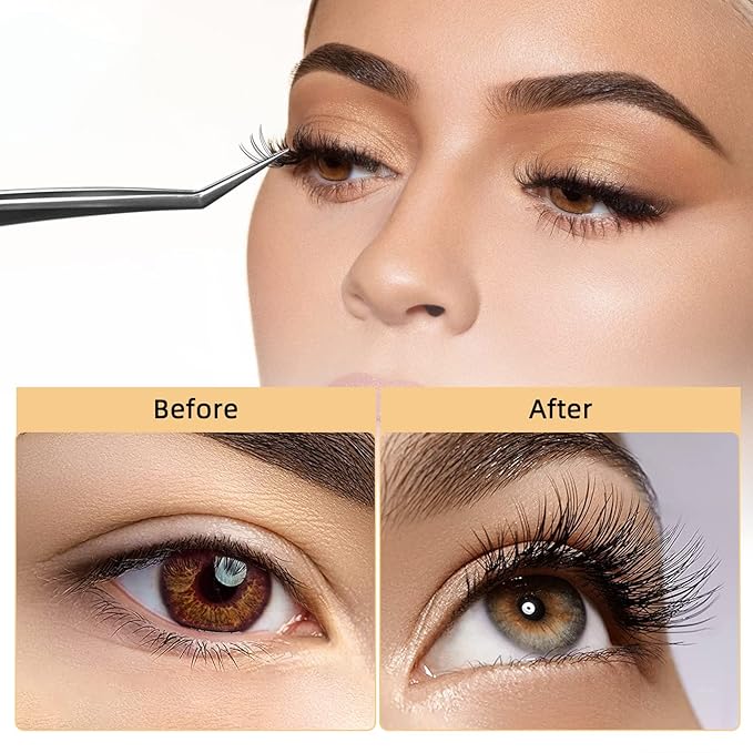 QUEWEL Cluster Lashes 240Pcs Individual Lash 10D 0.10D Curl 13mm Knot-Free Lash Extensions Clusters Lashes Soft&Natural False Eyelashes Individual DIY Eyelash Extension at Home(10D 0.10D 13)