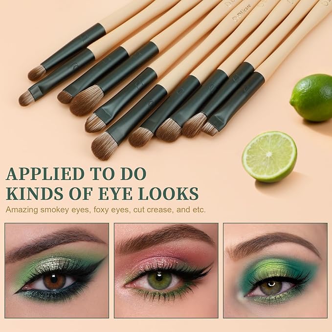 DUcare Makeup Gift Set 18PCS,with 14pcs Makeup Brushes Set 3Pcs Makeup Sponges 1PC Cosmetic Bag for Foundation Blending Powder Blush Concealers Eye Shadows