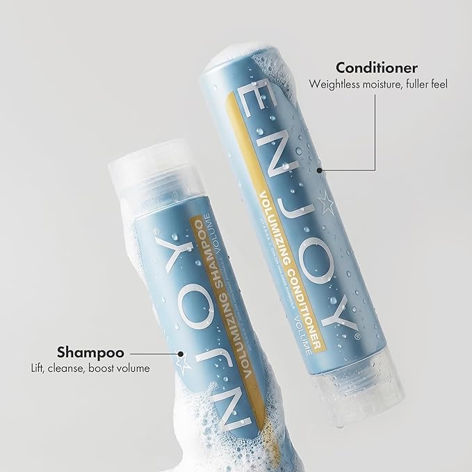 Enjoy Volumizing Shampoo and Conditioner Set, pH Balanced Hair Care Duo for Fine or Limp Hair, Incredible Volume, Fullness and Lightweight Moisture, 10.1 Fl Oz