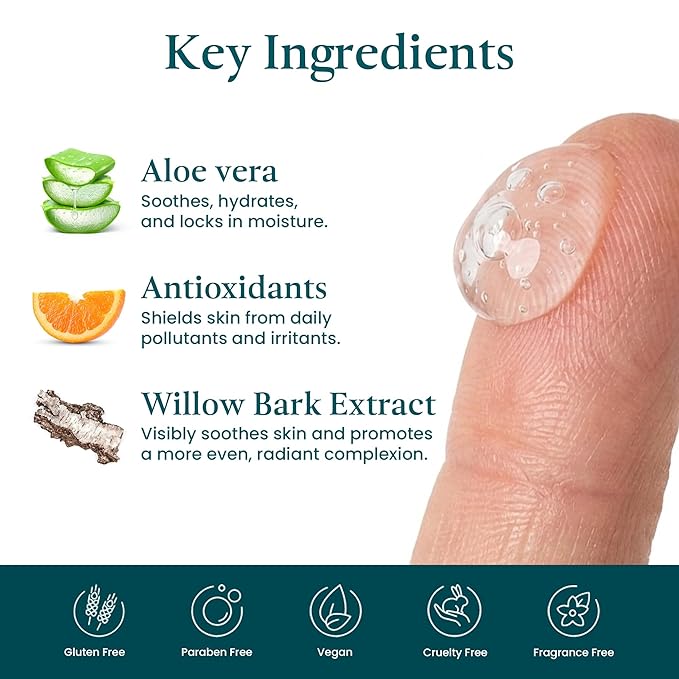 VI Derm Hydrating Gentle Purifying Cleanser – Face Wash with Aloe Vera, Antioxidants, and Willow Bark, Travel Size Mini Facial Cleanser for Makeup Removal and Sensitive Skin – 0.75 Fl Oz / 22 mL