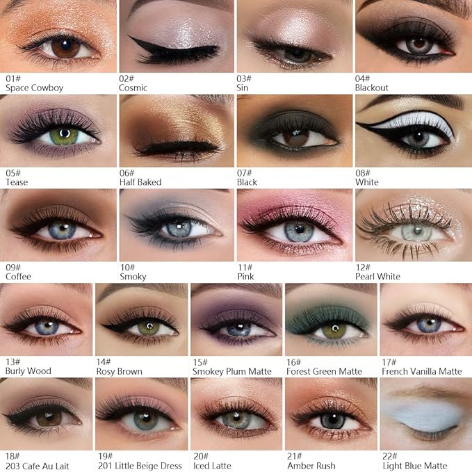 Kaely Pressed Single Eyeshadow Makeup, Little Beige Dress Matte Highly Pigmented Monochrome Eye Shadow Palette, Waterproof Neutral Powder Mini Eyeshadow, sombras para ojos, Lightweight Blendable, 19