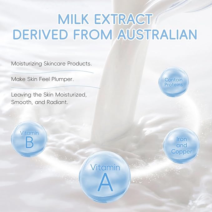 Milk Radiance Eye Mask, 50Pcs Under Eye Patches for Dark Circles and Puffiness with Milk Extract & Hyaluronic Acid & Collagen, Firming, Nourishing & Hydrating Daily Skincare Pads