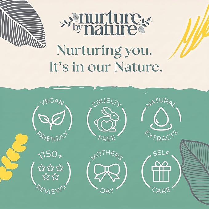 Nurture by Nature RELAX & UPLIFT Spa Kit for Women – Birthday Gifts for Women – 6 Piece Gift Basket with Hand Soap, Body Scrub, Hand Cream & More - Vegan Self Care Kit - Relaxation Gifts for Her