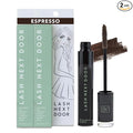 Lash Next Door Espresso Brown Volumizing Mascara, Lengthening No-Clump Formula, Smudge-Proof Makeup for Eyes, 2 Pack, 0.39 oz Each