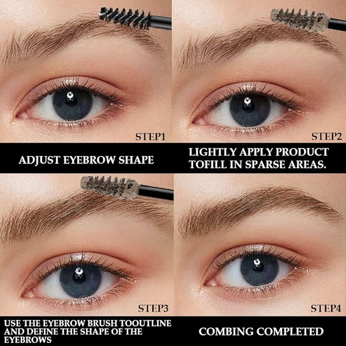 Tinted Thickening Brow Mascara,Tinted Eyebrow Gel, Waterproof, Transfer-proof, Brush to Fill in Eyebrows and Cover Gray Hairs - Cruelty Free (1pc 01 Taupe)