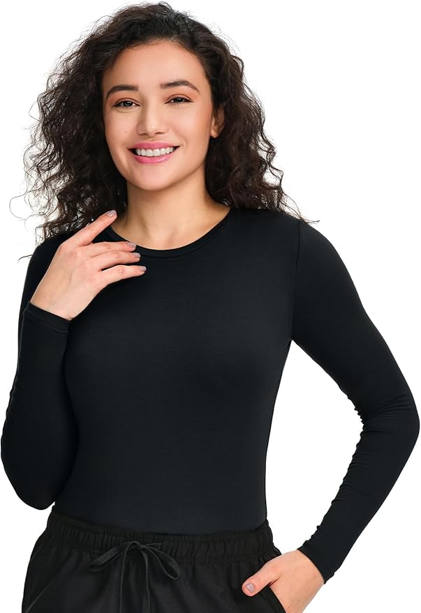 COZYFIT Scrub Undershirts Long Sleeve Women - Underscrub Comfort Tee