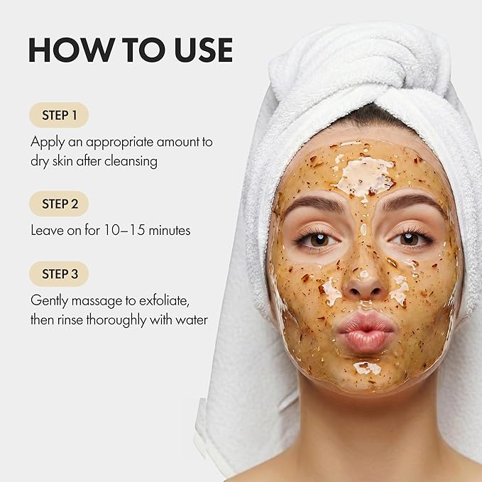 ELROEL Camellia Calming Scrub Mask - Hydrating, Calming and Exfoliating Facial Scrub with Hyaluronic Acid and Jeju Water - Gentle Face Wash Exfoliator for Smoother Skin - Korean Skin Care 1.69 Fl Oz