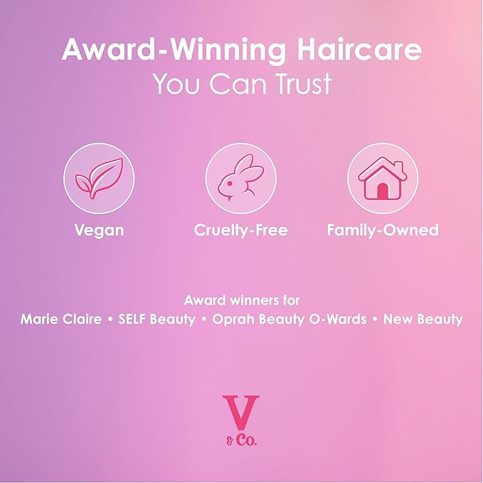 V&Co. Curly Pop Curl Defining Conditioner – Sulfate Free & Paraben Free Hydrating Hair Care with Peptides, Amino Acids & Jojoba Oil for Moisture, Frizz Control & Curl Definition – 12 fl oz