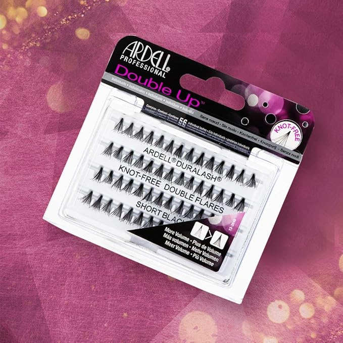 Ardell Individual Lashes Soft Touch - Short Black, Knot-Free False Eyelashes, Natural Look DIY Eyelash Extensions, 56 Lash Clusters Per Pack