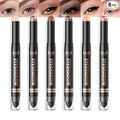 LANGMANNI 6Colors Dual-Ended Cream Eyeshadow Stick Set – Silky Smooth, Waterproof & Transfer-Proof, Built-in Blender Brush, All-Day Matte & Shimmer Wear Eye Makeup(#1+2+3+4+5+6)