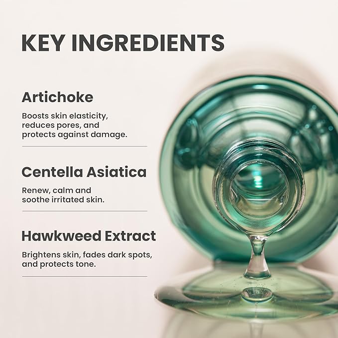 AXIS-Y Artichoke Intensive Skin Barrier Ampoule - Face Moisturizer Dark Spot Corrector Centella Ampoule - Vegan Korean Skin Care Facial Serum for All Skin Types (1.01 fl. oz.)