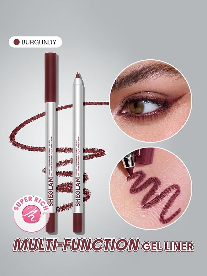 SHEGLAM Boldline Longwear Multi-Function Gel Liner-Burgundy