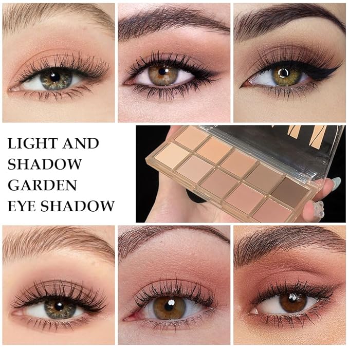 CAKAILA 10 Colors Nude Pink Matte Eyeshadow Palette,Neutral Nude Eye Shadow Palette,Long Lasting Waterproof Travel Size Makeup Pallete,Vegan,Cruelty -free