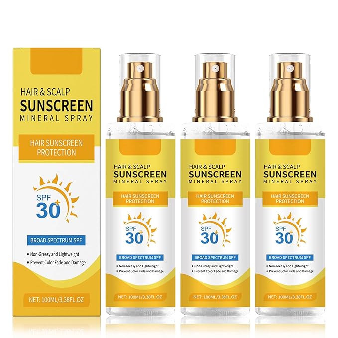 Ultimate Hair & Scalp Sunscreen Spray SPF 30 | Color-Safe UV Blocker for Dyed/Highlighted Hair | Weightless Non-Greasy Protection | Beach & Pool Essentials | Coconut Enriched Scalp Shield (3)