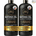 Batana Oil Shampoo and Conditioner Set for Men & Women with Rosemary & Castor Oil – Hair Growth Support & Sulfate-Free Hair Strengthening for Dry Damaged & Thinning Hair – 16 fl oz Each TRUÉ PURSUÉ